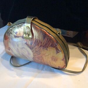 Moved ELKA hard case clamshell shoulder strap evening bag clutch